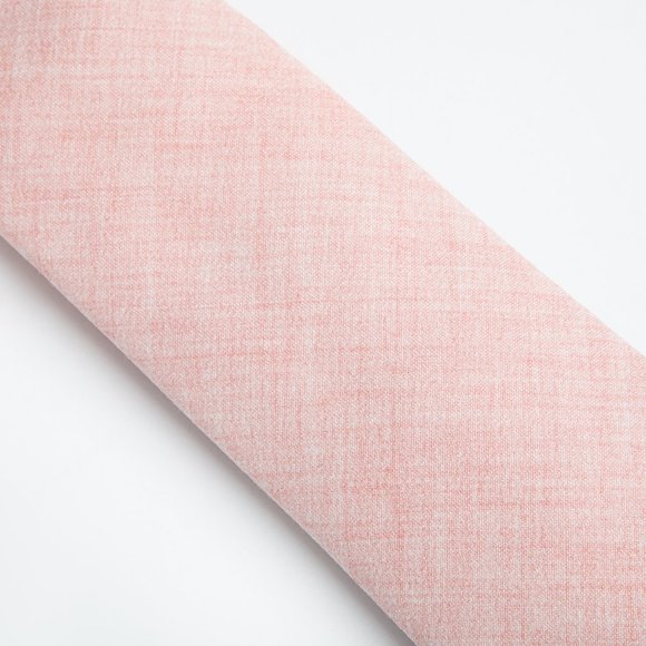 NEW! Salmon Pink Narrow Textured Solid Tie - Picture 2 of 4